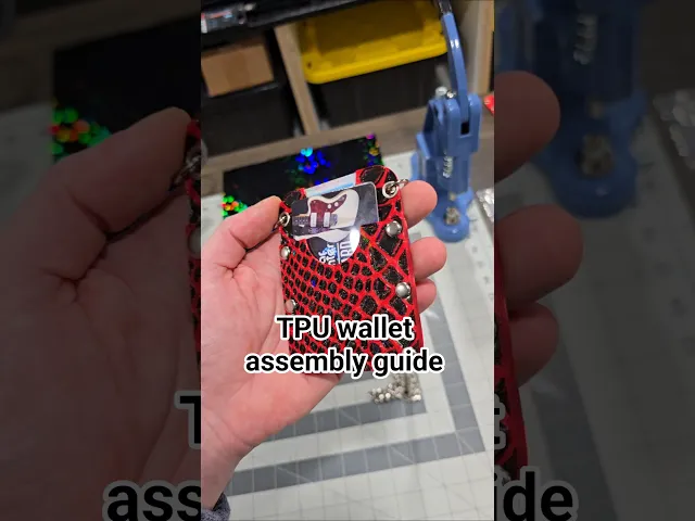 Vertical TPU wallet with rivets and grommets video thumbnail