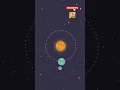 Motion graphic of earth orbiting the sun while the moon revolves around the earth