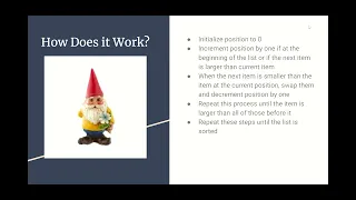 CSE 3500 Gnome Sort presentation