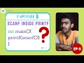 scanf inside printf C-Aptitude Ep-5 Interview Preparation Tamil code io