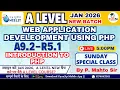 Web Application Development using PHP A9 2-R5 1 Introduction to PHP A Level JAN 2026