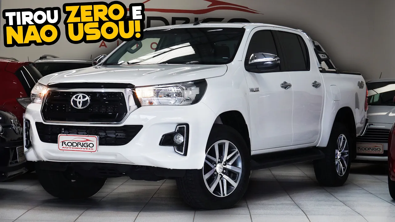TOYOTA HILUX 2020 com APENAS 8.000KM e ÚNICO DONO na Rodrigo Automóveis! DONO TIROU ZERO E NÃO USOU!