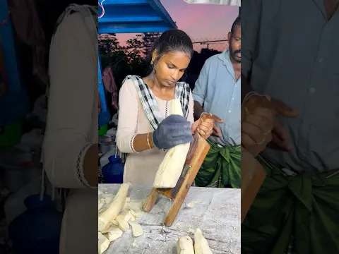 Tamil Lady Making Tapioca Chips #shorts