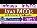 InfyTQ Java MCQs Java MCQs for InfyTQ 2023 Java MCQs Solution Explanation Part-5