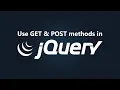 GET and POST methods in jQuery