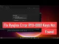 Fix Ryujinx Error RYU-0001 Keys Not Found