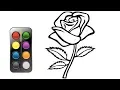 Rose Coloring And Drawing For Kids Flower Coloring Pages Coloring Pages Children s Soul