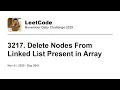 Daily Leetcode Nov 01 2025 - 3217 Delete Nodes From Linked List Present in Array