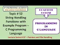 52 String Handling Functions with Example Program C Programming Language