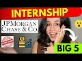 INTERNSHIP in BIG 5 JP MORGAN Chase Investment Banking skills growth career