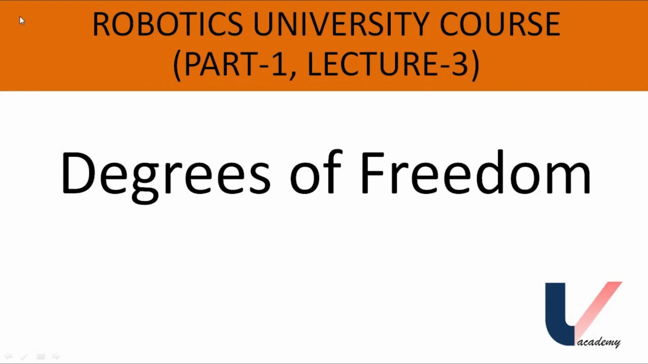 Lecture 3 | Part 1 | Robotics University Course | Degrees of Freedom