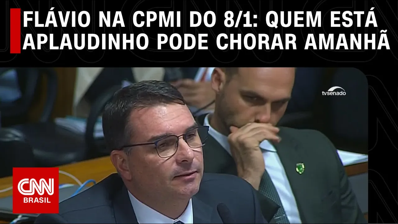 Flávio Bolsonaro na CPMI do 8/1: Quem está aplaudindo pode chorar amanhã | CNN 360º