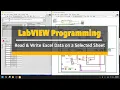 LabVIEW Tutorial How to Read Write Excel Data by Selecting a Sheet