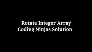 Rotate Array Coding Ninjas