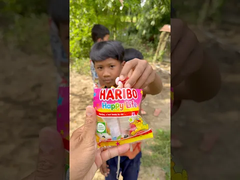 HE PICKED THE STAR 🌟🍬… NOW WATCH THIS! 🤤🔥 | HARIBO ASMR #Shorts