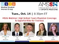 High School Team Physician Advice for Trainees MSIG Webinar