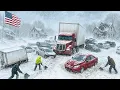 CHAOS in Iowa! Enorme sneeuwstorm verandert I-80 in een bevroren rampgebied — overal auto's gestr...