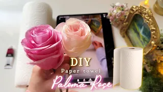 How to make Realistic, Easy Paper Towel Rose | Paper flower DIY | Paloma Rose Tutorial