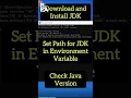 Download and Install JDK Set Path for JDK in Environment Variables Check Java Version in CMD