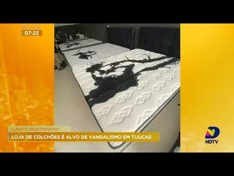 Loja de colchões é alvo de vandalismo em Tijucas