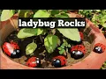 How to Paint Ladybug on Stone Rock Painted Rock craft Ganden Ideas