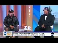 Swizz Beatz Nasir Dean On The Good Morning America In Times Square New York City