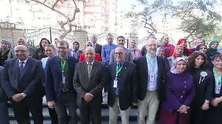 وفد الهيئة الألمانية للاعتماد الدولي فى رحاب جامعة المنصورة لإعتماد كلية التمريض 