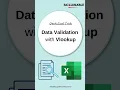USE DATA VALIDATION WITH VLOOKUP QUICK TIPS TRICKS