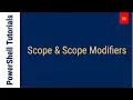 Scope Scope Modifiers - PowerShell Tutorial