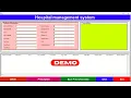 DEMO - Hospital management system project in python with MySql database Tkinter