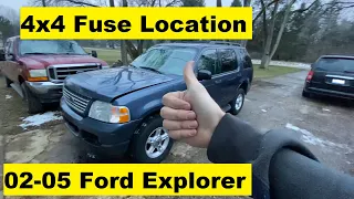 4x4 Fuse Location Ford Explorer 02 03 04 05 2002 2003 2004 2005