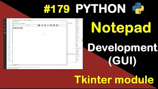 How to Create Notepad software in python by using Tkinter module Complete Python tutorial 2020