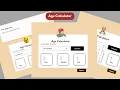 how to create Age Calculator using Html css JavaScript step by step tutorial JavaScript project