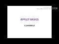 JAVA APPLET BASICS