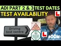 Waiting times for Part 2 and Part 3 tests