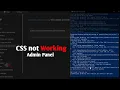 Django CSS not working in Admin Panel Simple Mistake CSS not working Django error