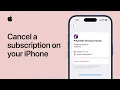 How to cancel a subscription on your iPhone Apple Support
