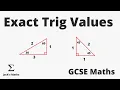 Exact Trig Values GCSE Maths