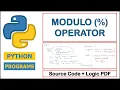 modulo operator in python modulo of 2 number in python