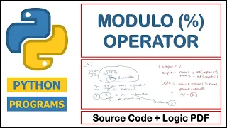 modulo operator in python modulo of 2 number in python