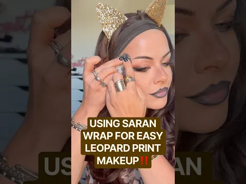 EASY HALLOWEEN MAKEUP ALERT ‼️ #leopardprint #leopardmakeup #easyhalloweenmakeup