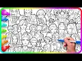 KPop Demon Hunters Coloring Pages Compilation Satisfying Coloring Rumi Zoey Mira and other