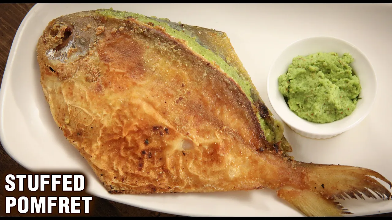 Stuffed Pomfret   Paplet Fry   How To Make Stuffed Pomfret Fry   Seafood   Fish Recipe By Varun