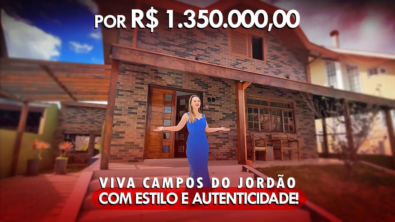 Video do Imóvel: Casa com 4 dormitórios à venda, 155 m² por R$ 1.350.000 - Vila Porã - Campos do Jordão/SP