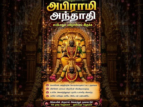 எப்போதும் மகிழ்ச்சியாய் இருக்க /அபிராமி அந்தாதி | அபிராமி அம்மன் அருள் தரும் பக்திப் பாடல்கள் #tamil