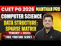 CUET PG MCA 2026 MANTHAN PRO Data Structure Sparse Matrix Theory PYQs