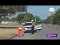 Kleberg County Jail Inmates help paint school crosswalks