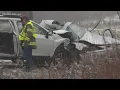 A woman from Newaygo was killed in a crash Monday morning