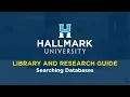 Library and Research Guide Searching Databases