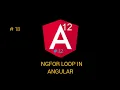 ngFor in Angular in Hindi Directives in Angular ngFor loop to display array data in angular